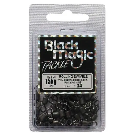 Black Magic Rolling Swivel 34 Pack
