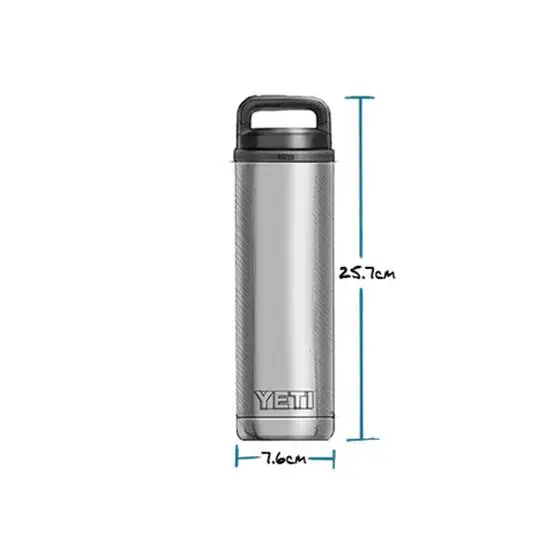 YETI Rambler® Bottle With Chug Cap 532ml Black - Image 3
