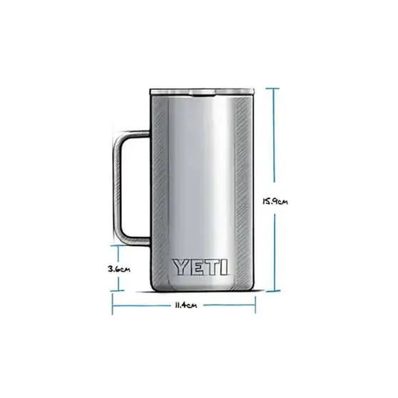 YETI Rambler® Mug With Magslider Lid 710ml Black - Image 2