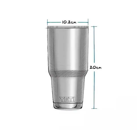 YETI Rambler® Tumbler With Magslider Lid 887ml Black - Image 2