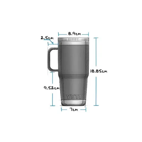 YETI Rambler® Travel Mug With StrongHold™ Lid 591ml Black - Image 4