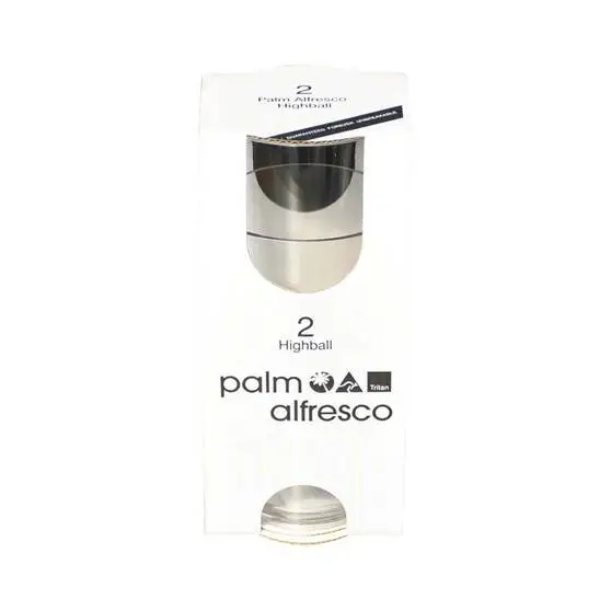 Palm Alfresco Tritan Forever Unbreakable Highball Tumbler 2 Pack