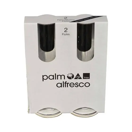 Palm Alfresco Tritan Forever Unbreakable Flute Glass 2 Pack