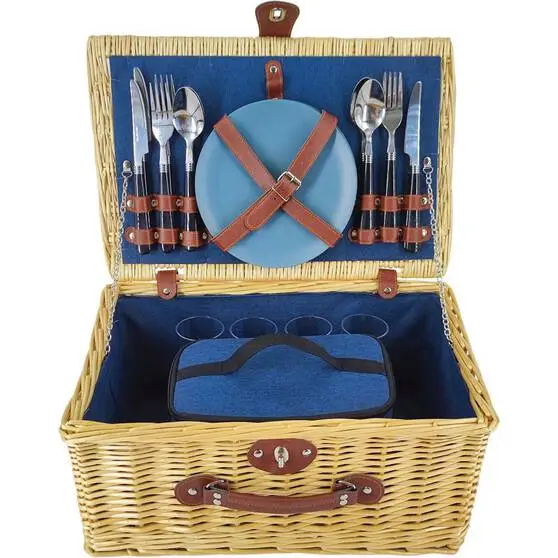 Wanderer 4 Person Wicker Picnic Basket